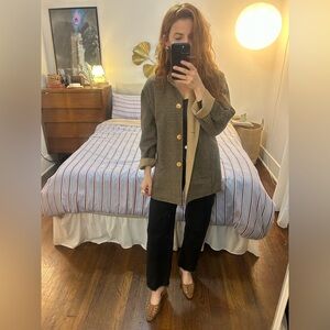 Never Worn Vintage-Style Woven Block Heel Shoes – Size 6.5